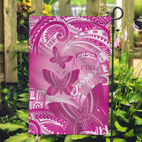 Polynesia Breast Cancer Awareness Garden Flag Think Pink Ribbon Polynesian Butterflies LT14 Garden Flag Pink - Polynesian Pride