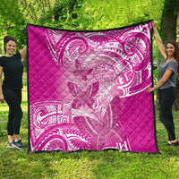 Polynesia Breast Cancer Awareness Quilt Think Pink Ribbon Polynesian Butterflies