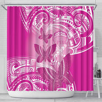 Polynesia Breast Cancer Awareness Shower Curtain Think Pink Ribbon Polynesian Butterflies LT14 - Polynesian Pride