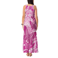 Personalised Polynesia Breast Cancer Awareness Tank Maxi Dress Think Pink Ribbon Polynesian Butterflies LT14 - Polynesian Pride