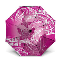 Polynesia Breast Cancer Awareness Umbrella Think Pink Ribbon Polynesian Butterflies