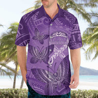 Personalised Polynesia Lupus Awareness Month Hawaiian Shirt Warrior Purple Ribbon Polynesian Butterflies LT14 - Polynesian Pride