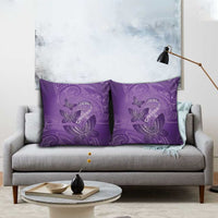 Polynesia Lupus Awareness Month Pillow Cover Warrior Purple Ribbon Polynesian Butterflies LT14 - Polynesian Pride