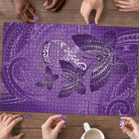 Polynesia Lupus Awareness Month Puzzle Warrior Purple Ribbon Polynesian Butterflies