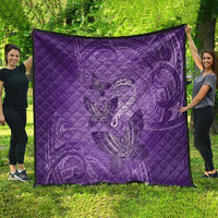 Polynesia Lupus Awareness Month Quilt Warrior Purple Ribbon Polynesian Butterflies