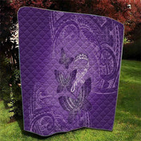 Polynesia Lupus Awareness Month Quilt Warrior Purple Ribbon Polynesian Butterflies