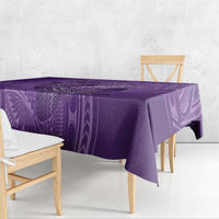 Polynesia Lupus Awareness Month Tablecloth Warrior Purple Ribbon Polynesian Butterflies