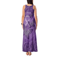 Personalised Polynesia Lupus Awareness Month Tank Maxi Dress Warrior Purple Ribbon Polynesian Butterflies LT14 - Polynesian Pride