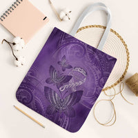 Polynesia Lupus Awareness Month Tote Bag Warrior Purple Ribbon Polynesian Butterflies