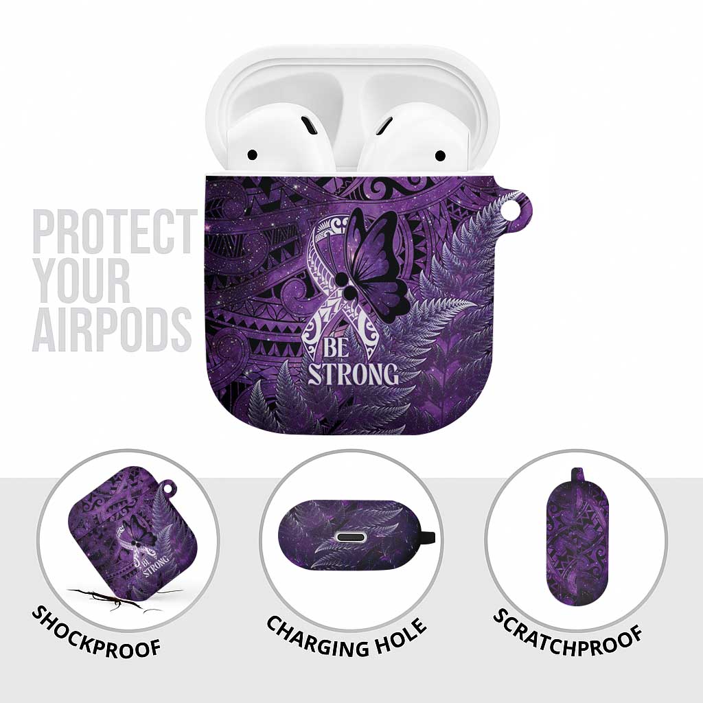 Lupus Awareness Month New Zealand AirPods Case Be Strong Warrior Maori Silver Fern LT14 - Polynesian Pride