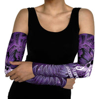 Lupus Awareness Month New Zealand Arm Sleeves Be Strong Warrior Maori Silver Fern LT14 - Polynesian Pride