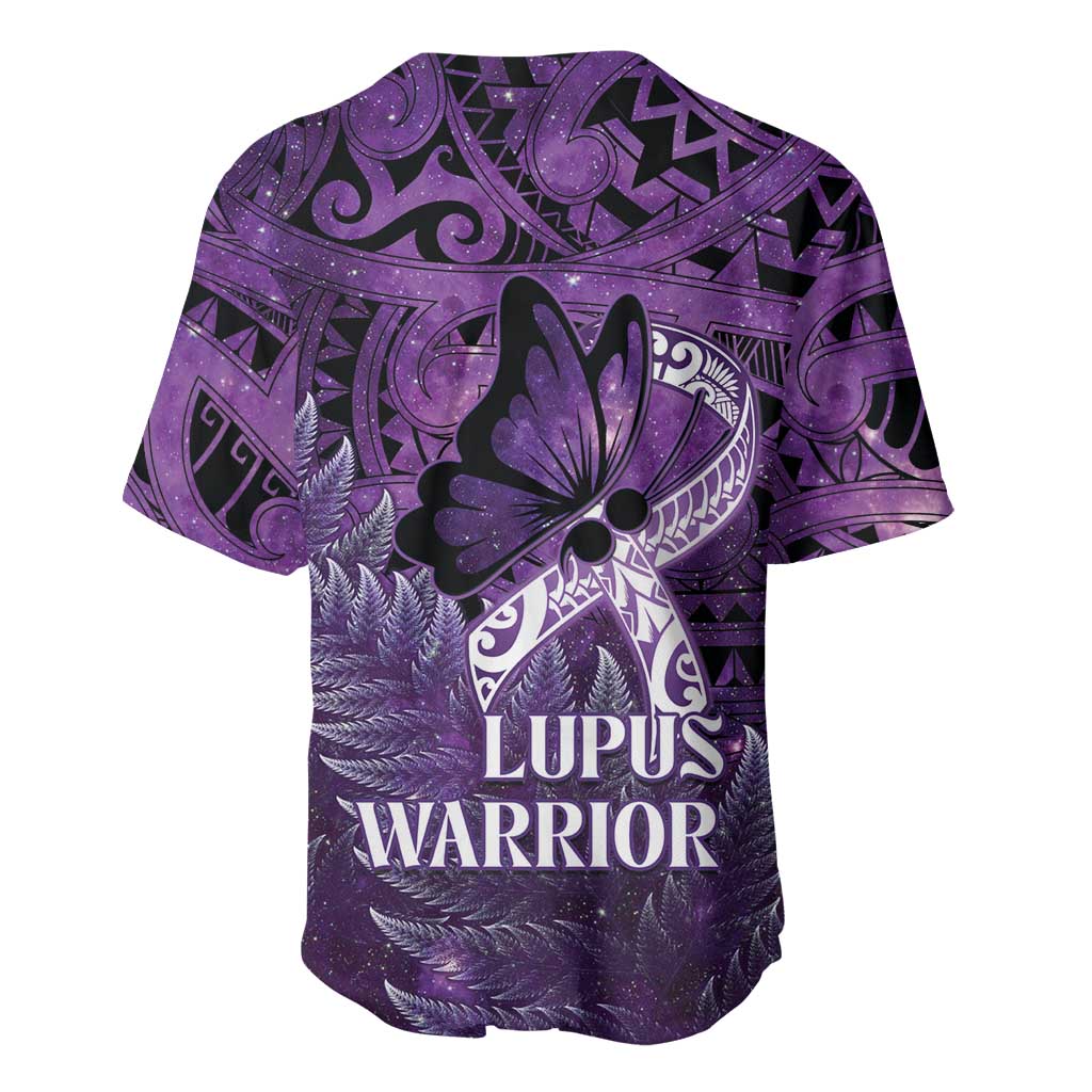 Lupus Awareness Month New Zealand Baseball Jersey Be Strong Warrior Maori Silver Fern LT14 - Polynesian Pride