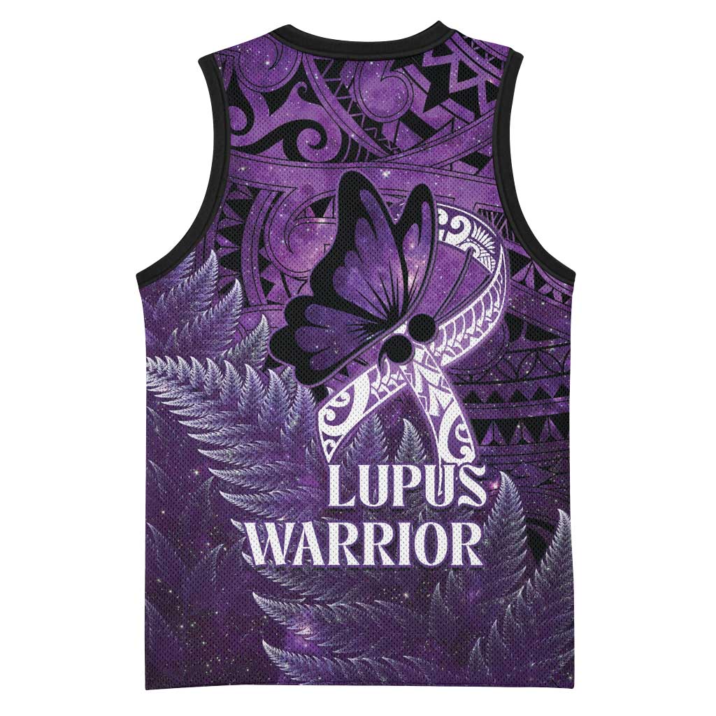 Lupus Awareness Month New Zealand Basketball Jersey Be Strong Warrior Maori Silver Fern
