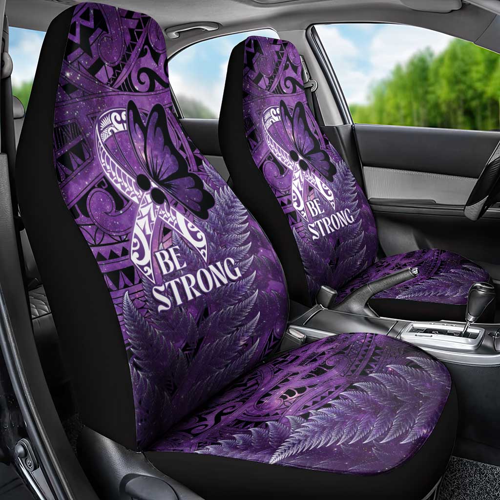 Lupus Awareness Month New Zealand Car Seat Cover Be Strong Warrior Maori Silver Fern