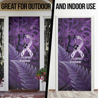 Lupus Awareness Month New Zealand Door Cover Be Strong Warrior Maori Silver Fern