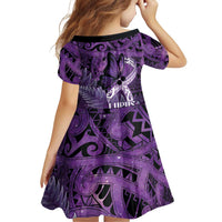 Lupus Awareness Month New Zealand Family Matching Short Sleeve Bodycon Dress and Hawaiian Shirt Be Strong Warrior Maori Silver Fern LT14 - Polynesian Pride
