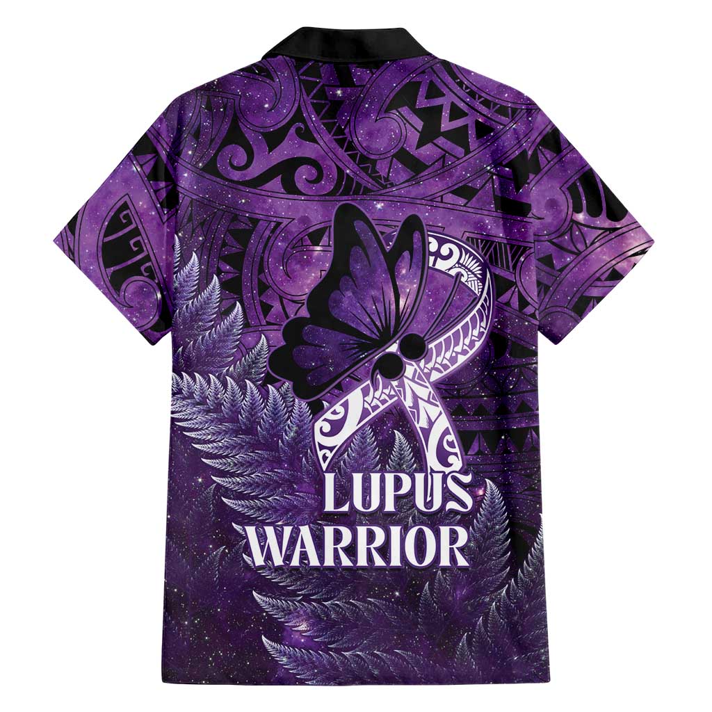 Lupus Awareness Month New Zealand Family Matching Short Sleeve Bodycon Dress and Hawaiian Shirt Be Strong Warrior Maori Silver Fern LT14 - Polynesian Pride