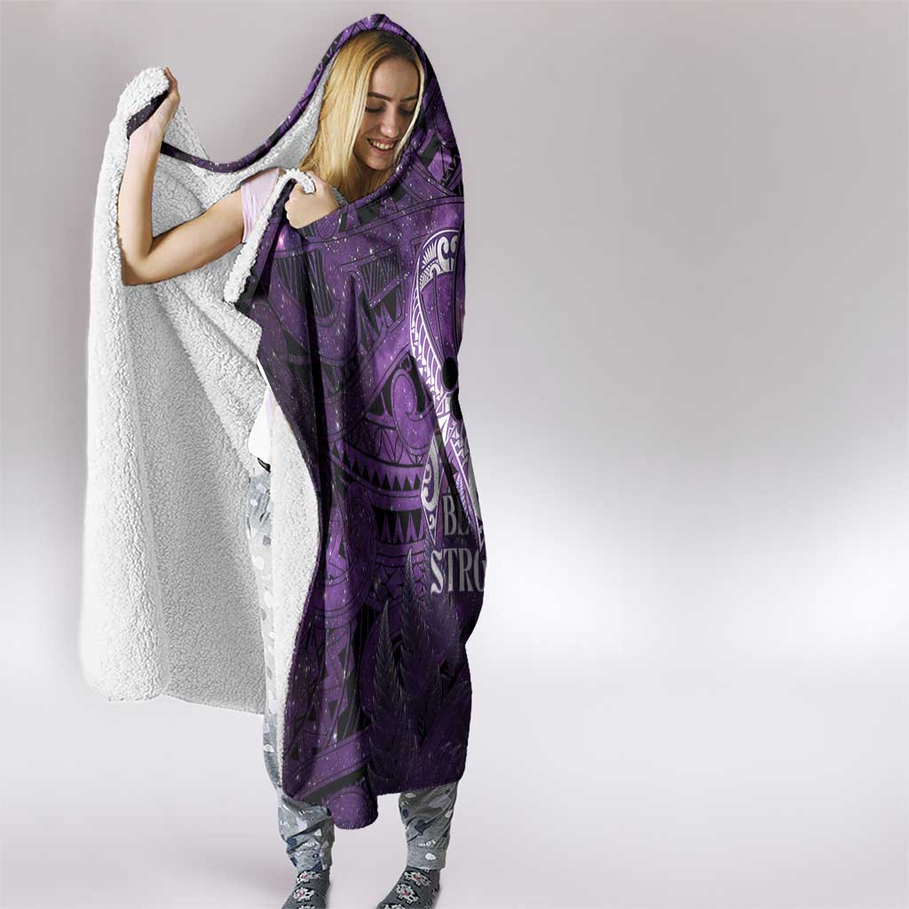 Lupus Awareness Month New Zealand Hooded Blanket Be Strong Warrior Maori Silver Fern