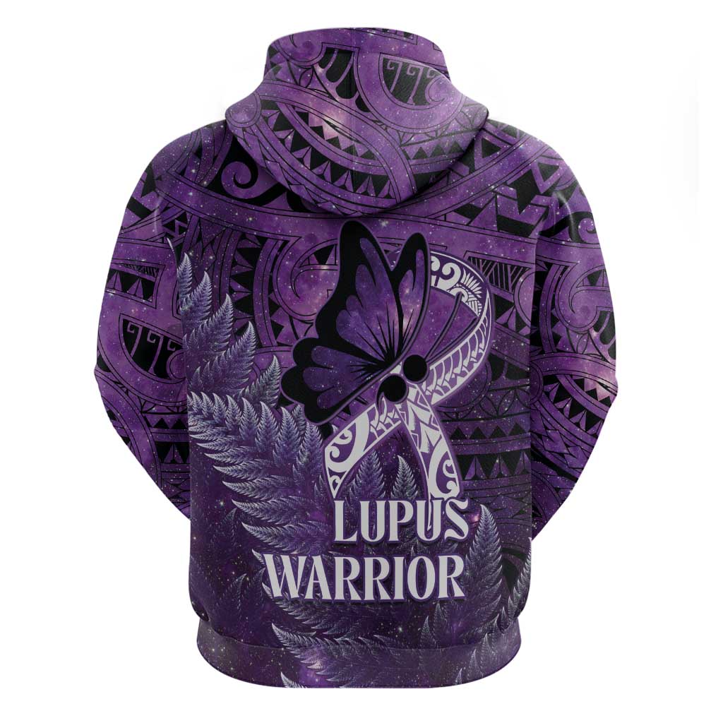 Lupus Awareness Month New Zealand Hoodie Be Strong Warrior Maori Silver Fern LT14 - Polynesian Pride