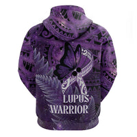 Lupus Awareness Month New Zealand Hoodie Be Strong Warrior Maori Silver Fern LT14 - Polynesian Pride