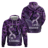 Lupus Awareness Month New Zealand Hoodie Be Strong Warrior Maori Silver Fern LT14 - Polynesian Pride