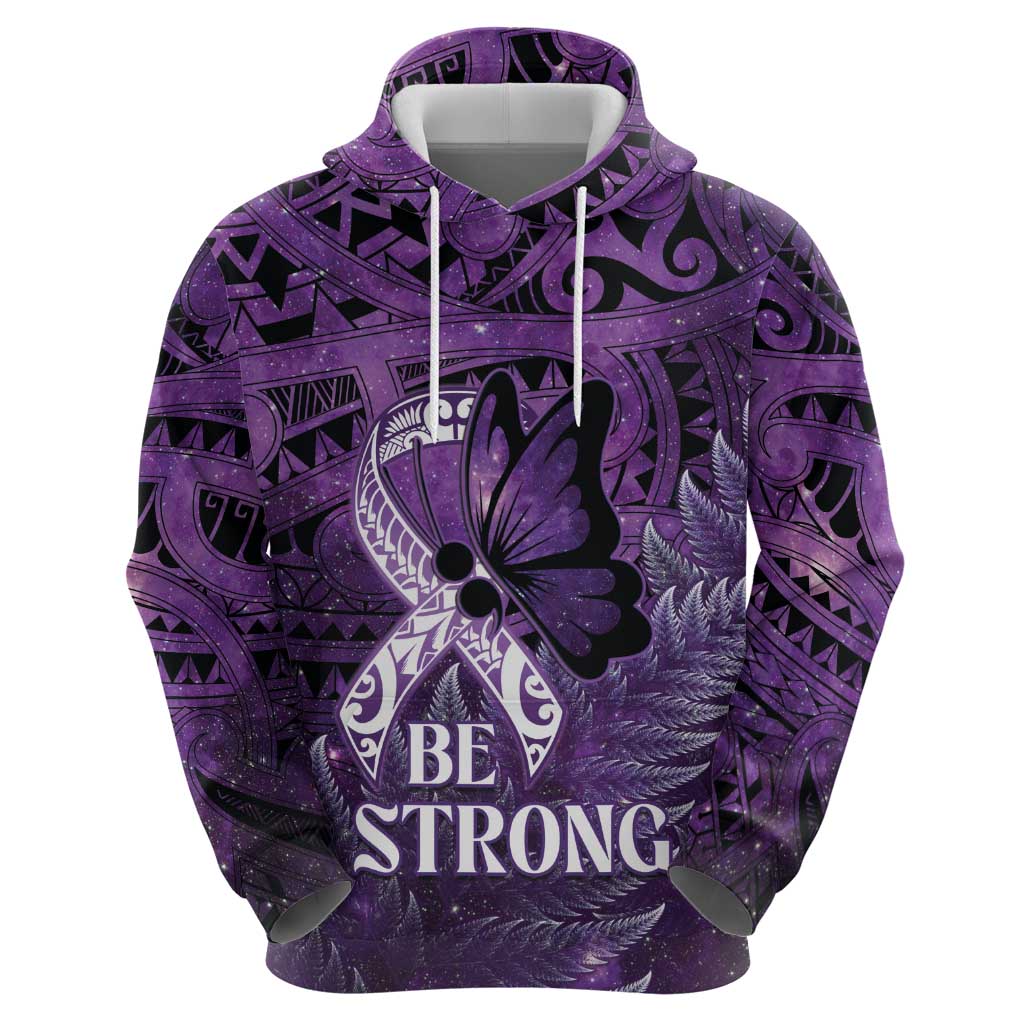 Lupus Awareness Month New Zealand Hoodie Be Strong Warrior Maori Silver Fern LT14 - Polynesian Pride