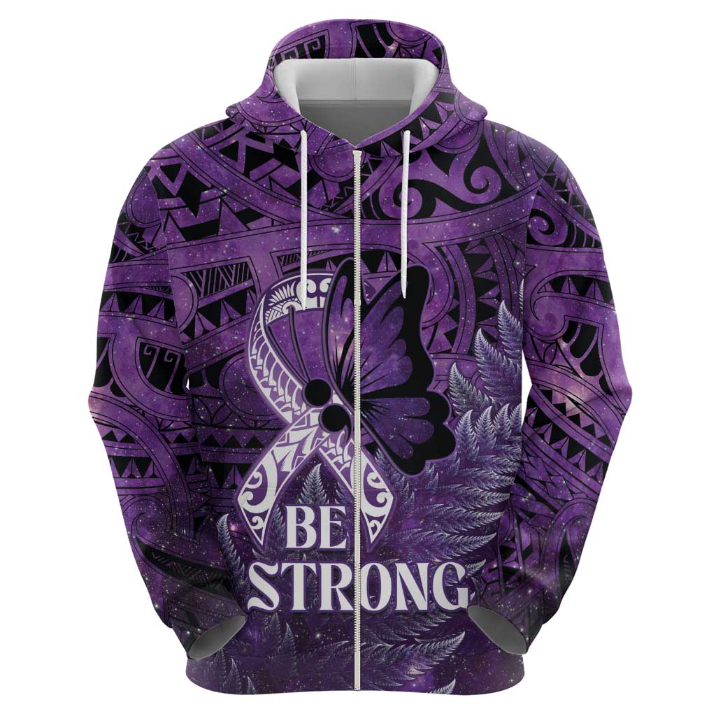 Lupus Awareness Month New Zealand Hoodie Be Strong Warrior Maori Silver Fern LT14 - Polynesian Pride