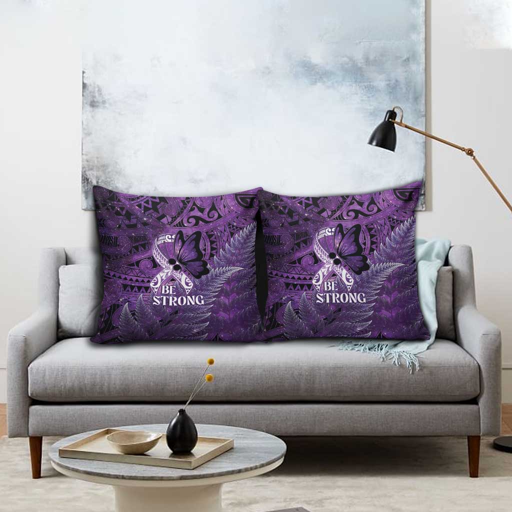 Lupus Awareness Month New Zealand Pillow Cover Be Strong Warrior Maori Silver Fern
