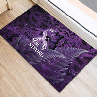 Lupus Awareness Month New Zealand Rubber Doormat Be Strong Warrior Maori Silver Fern LT14 - Polynesian Pride