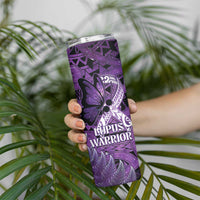 Lupus Awareness Month New Zealand Skinny Tumbler Be Strong Warrior Maori Silver Fern