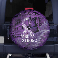 Lupus Awareness Month New Zealand Spare Tire Cover Be Strong Warrior Maori Silver Fern