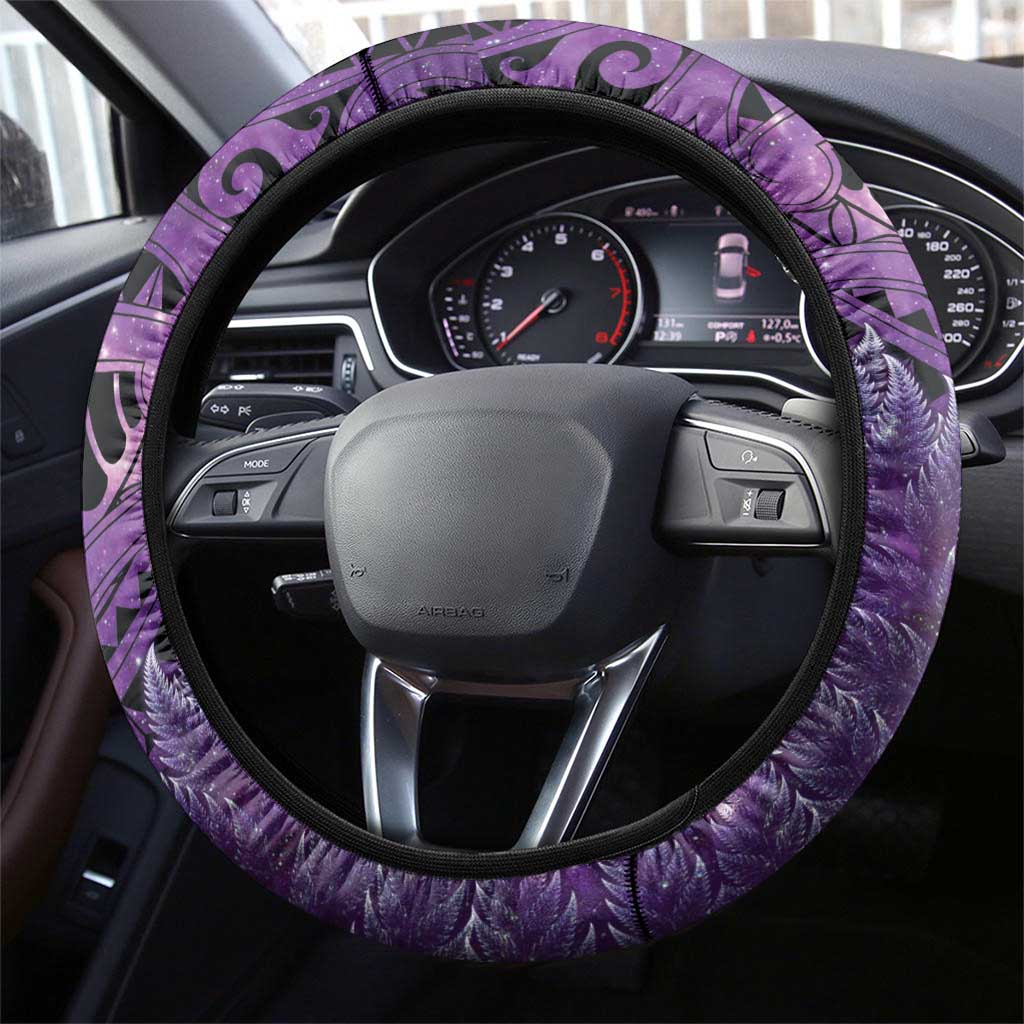 Lupus Awareness Month New Zealand Steering Wheel Cover Be Strong Warrior Maori Silver Fern