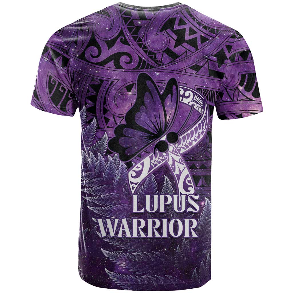 Lupus Awareness Month New Zealand T Shirt Be Strong Warrior Maori Silver Fern LT14 - Polynesian Pride