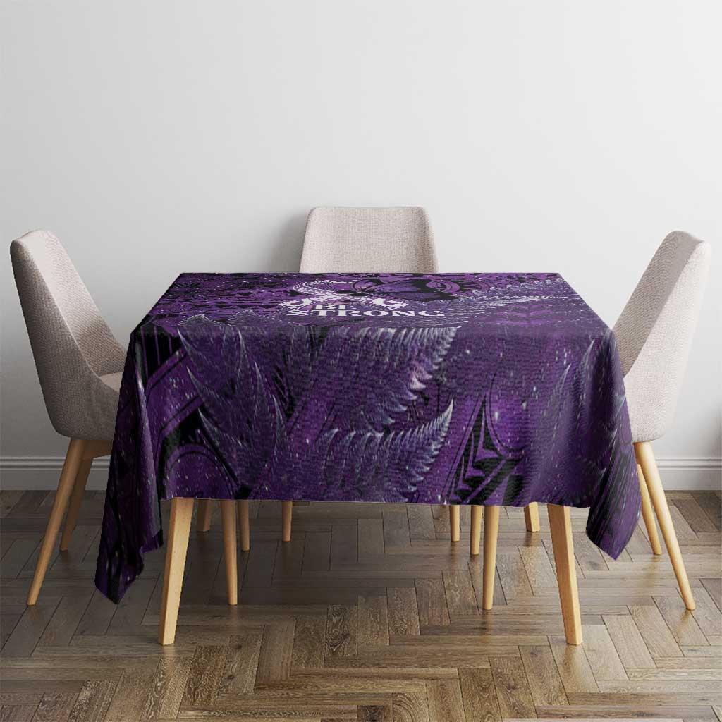 Lupus Awareness Month New Zealand Tablecloth Be Strong Warrior Maori Silver Fern