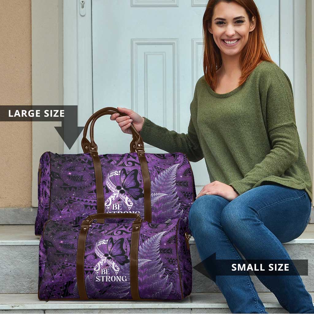 Lupus Awareness Month New Zealand Travel Bag Be Strong Warrior Maori Silver Fern