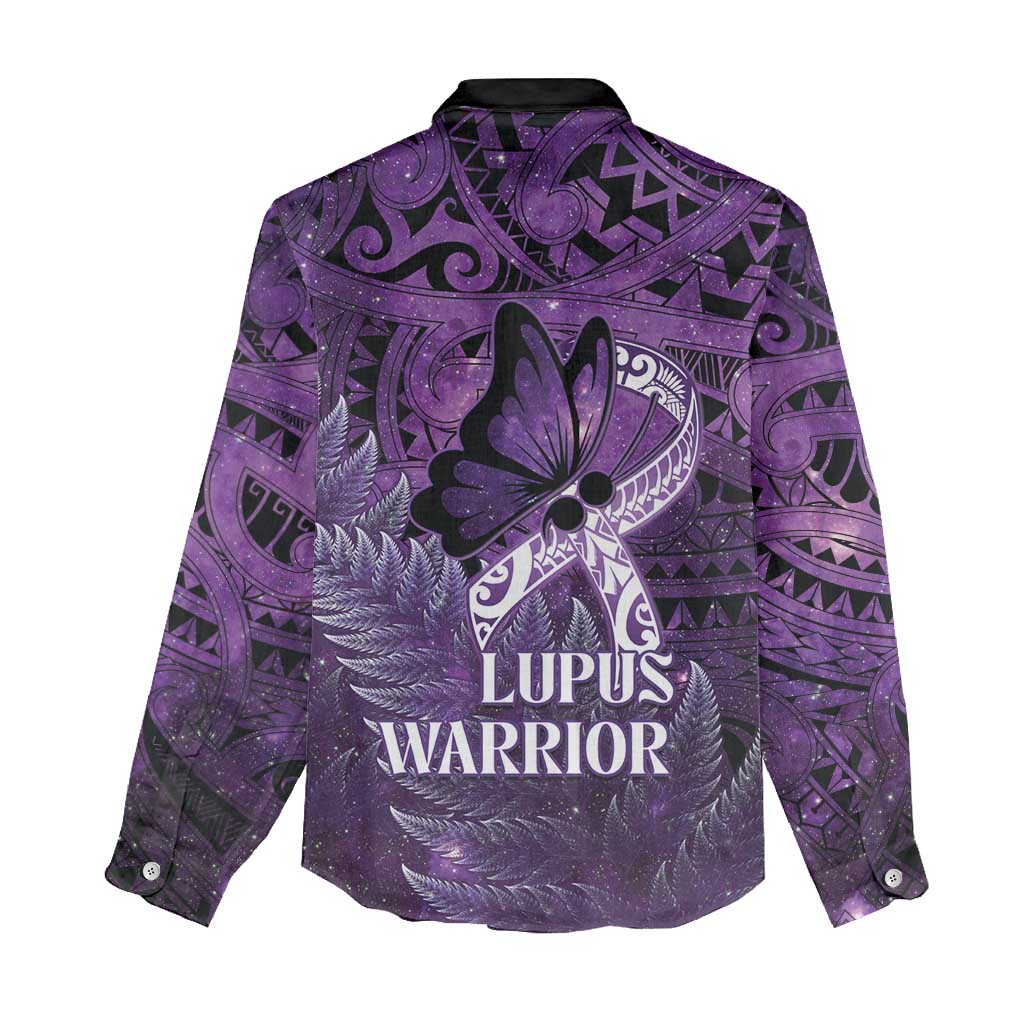 Lupus Awareness Month New Zealand Women Casual Shirt Be Strong Warrior Maori Silver Fern