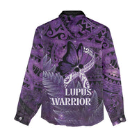 Lupus Awareness Month New Zealand Women Casual Shirt Be Strong Warrior Maori Silver Fern