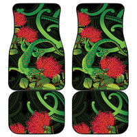 New Zealand Gecko Car Mats Aotearoa Maori With Pohutukawa Flowers