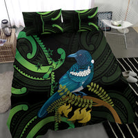 New Zealand Tui Bird Bedding Set Aotearoa Maori With Kowhai Flowers