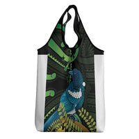 New Zealand Tui Bird Grocery Bag Aotearoa Maori With Kowhai Flowers