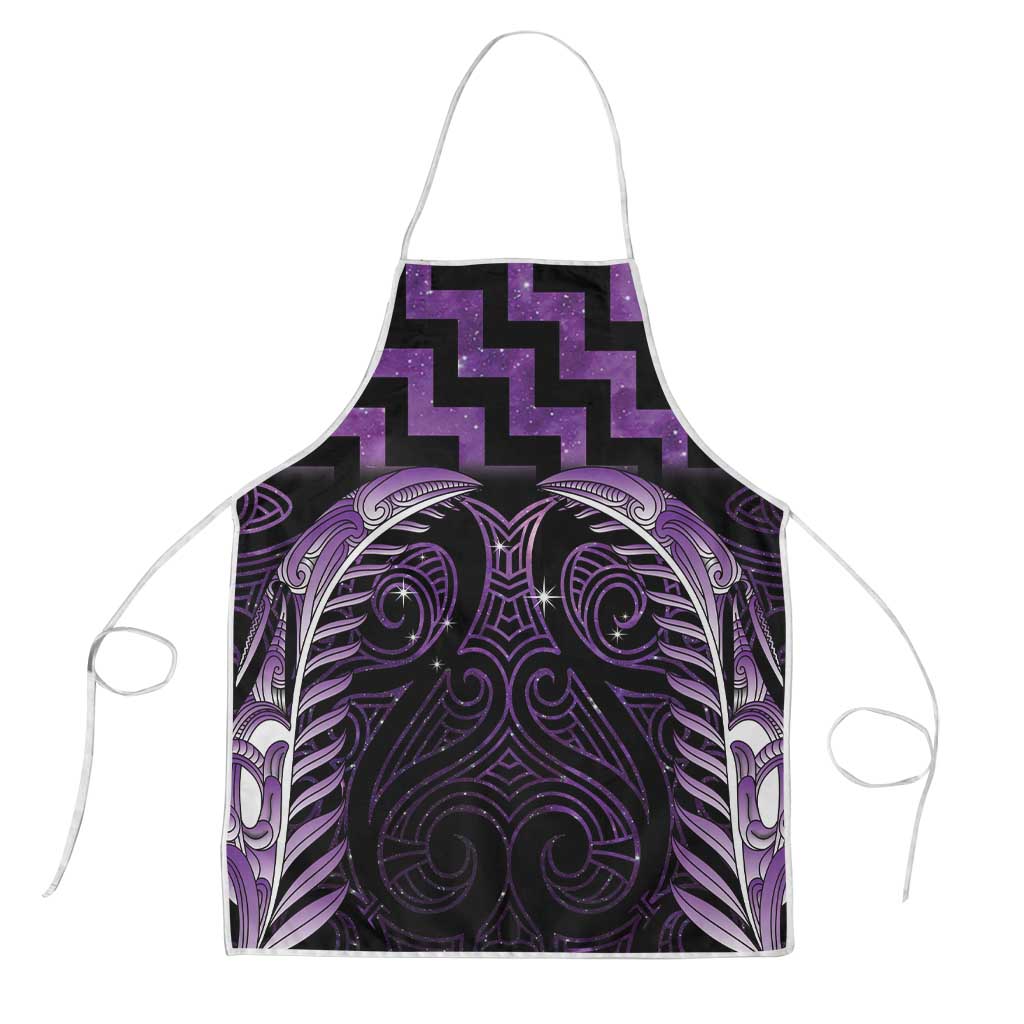 Purple Matariki New Zealand Apron Maori Poutama Galaxy Vibes - Polynesian Pride