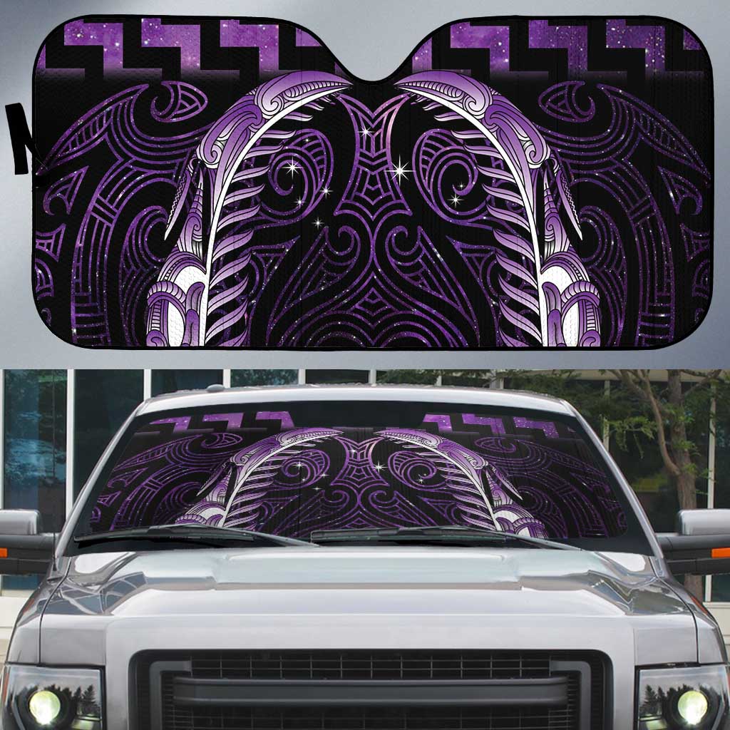 Purple Matariki New Zealand Auto Sun Shade Maori Poutama Galaxy Vibes - Polynesian Pride