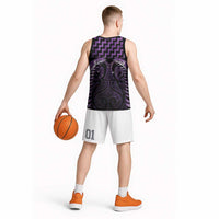 Purple Matariki New Zealand Basketball Jersey Maori Poutama Galaxy Vibes - Polynesian Pride