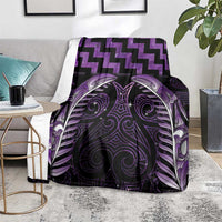 Purple Matariki New Zealand Blanket Maori Poutama Galaxy Vibes