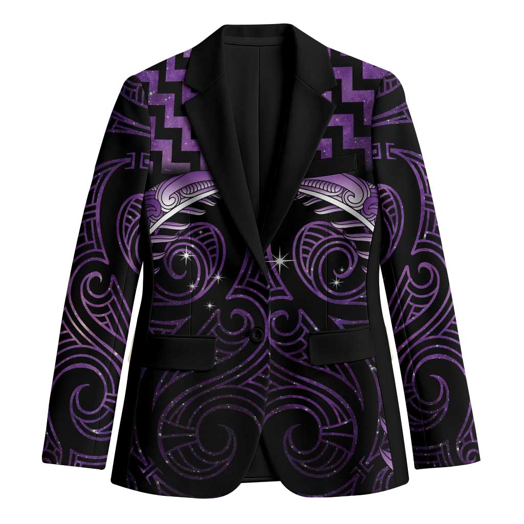 Purple Matariki New Zealand Blazer Maori Poutama Galaxy Vibes - Polynesian Pride