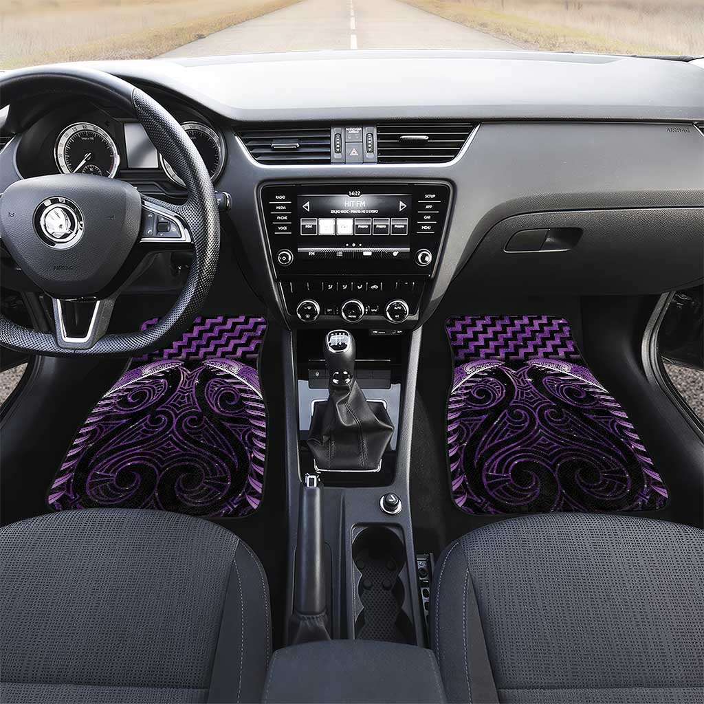 Purple Matariki New Zealand Car Mats Maori Poutama Galaxy Vibes
