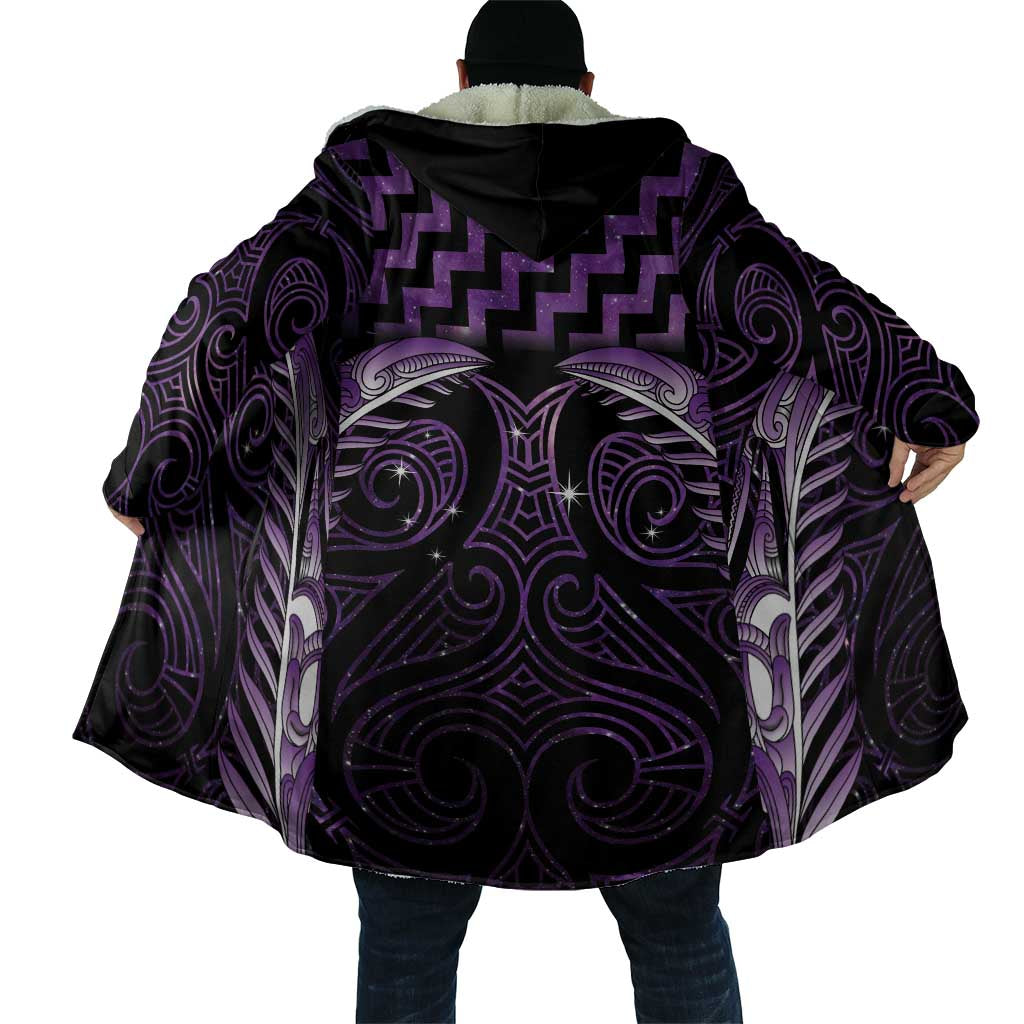 Purple Matariki New Zealand Cloak Maori Poutama Galaxy Vibes - Polynesian Pride