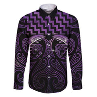 Purple Matariki New Zealand Family Matching Puletasi and Hawaiian Shirt Maori Poutama Galaxy Vibes