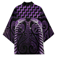 Purple Matariki New Zealand Kimono Maori Poutama Galaxy Vibes - Polynesian Pride