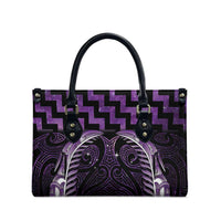 Purple Matariki New Zealand Leather Bag Maori Poutama Galaxy Vibes - Polynesian Pride